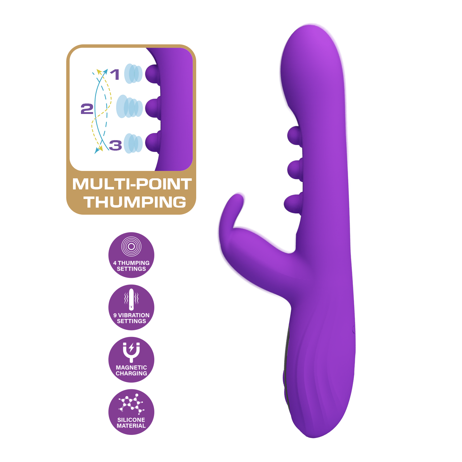 Vibrador Love Sabien con Golpeteo