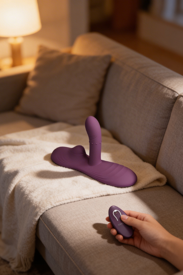 Vibrador Asiento de Silicona con Movimiento, Vibración y Calor