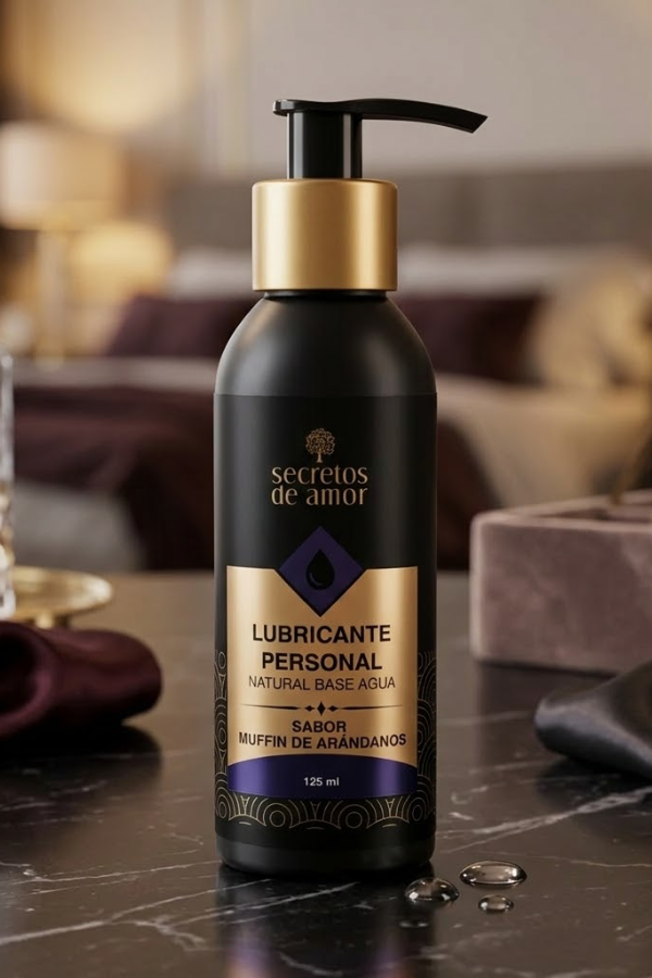 Lubricante Besable con Sabor a Muffin de Arándano