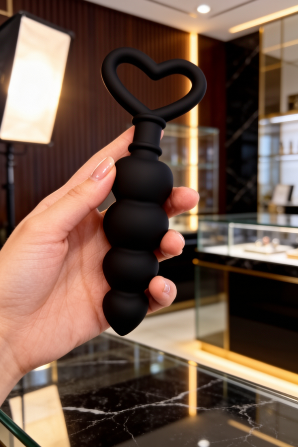 Plug Anal con Esferas Graduadas de Silicona