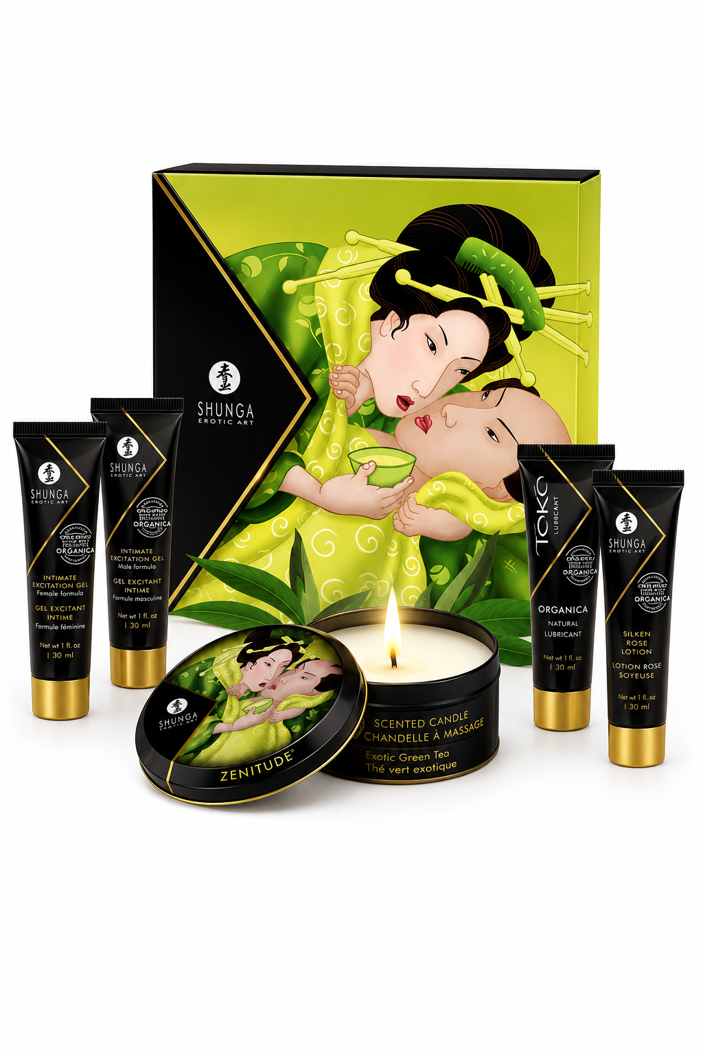 Kit Té Verde Organico Para Sensualidad y Relajación