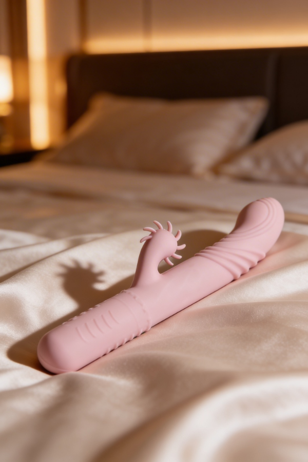 Vibrador Heart con Movimiento Estimulación Oral y Termo acción