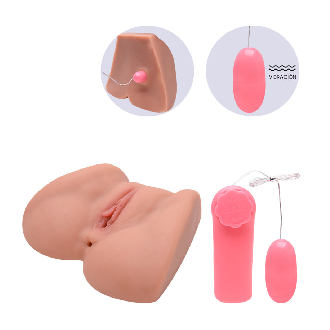 Masturbador Vibrador Realista Vagina y Ano