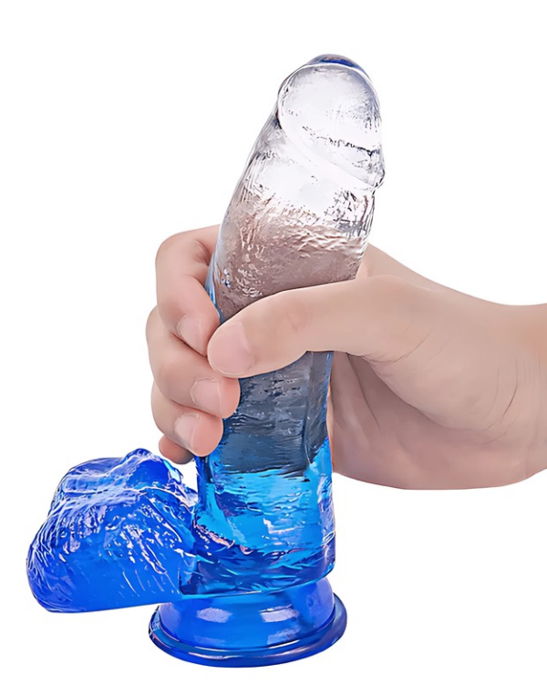 Dildo Azul Translúcido