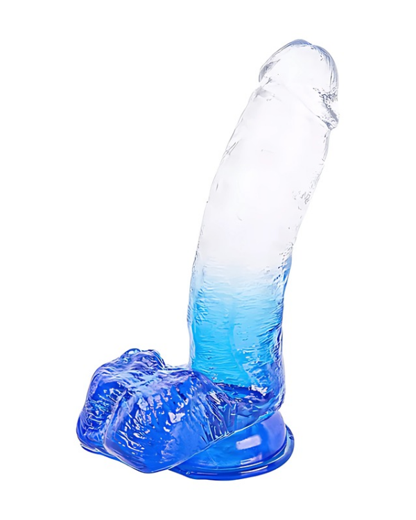 Dildo Azul Translúcido