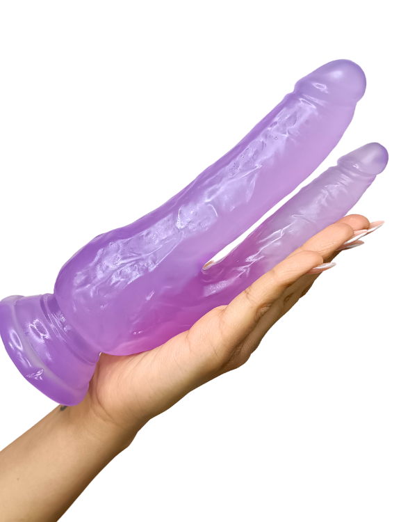 Dildo Morado Doble | Beom Hi-Rubber