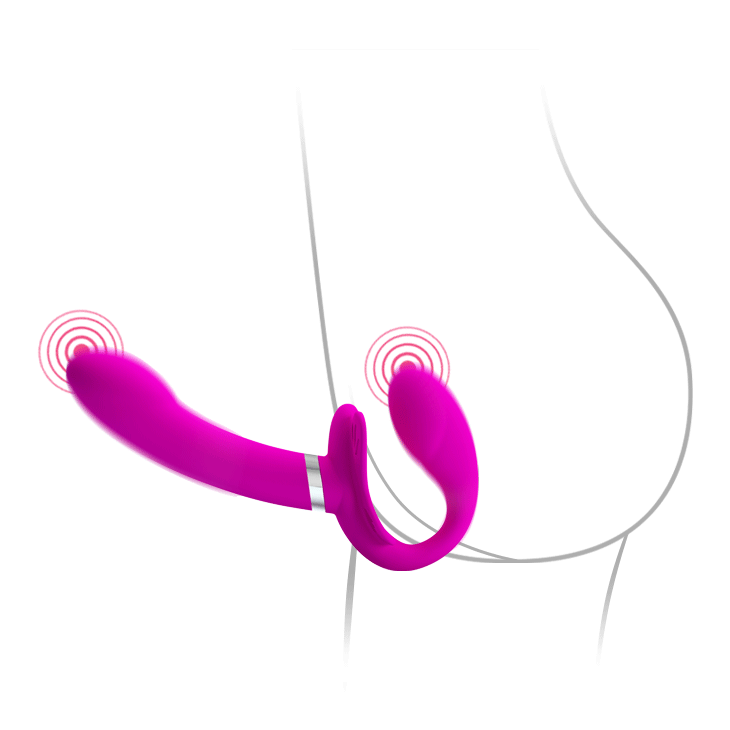 Vibrador Doble Strapless – Placer Compartido Sin Límites