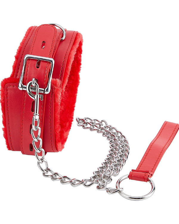 Collar de Sumisión con Correa Roja
