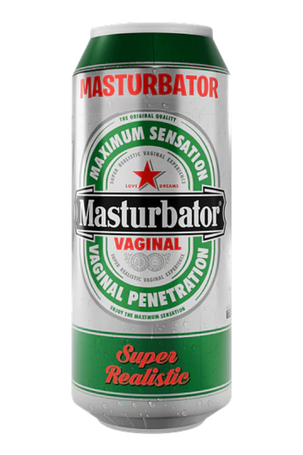 Masturbador Masculino Realista en Lata de Cerveza Discreta