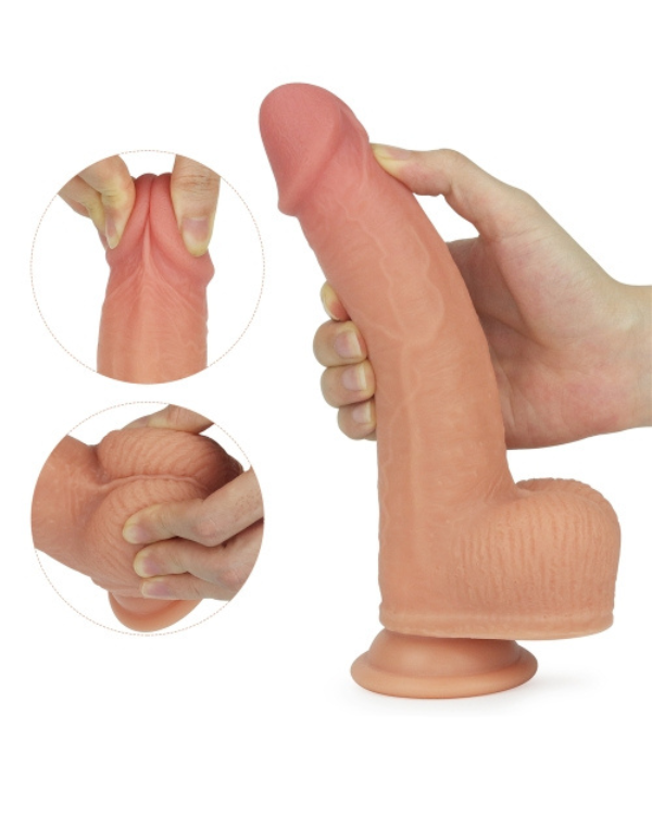 Dildo Giratorio Doble Capa Con Temperatura Nature Cock Anthony 21,5 x 4,2 CM