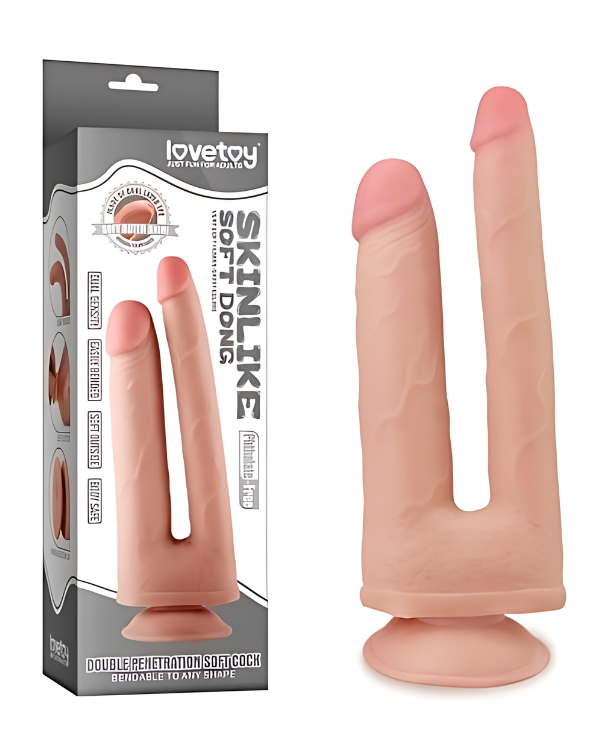 Dildo Piel Deslizable  | Doble Penetración