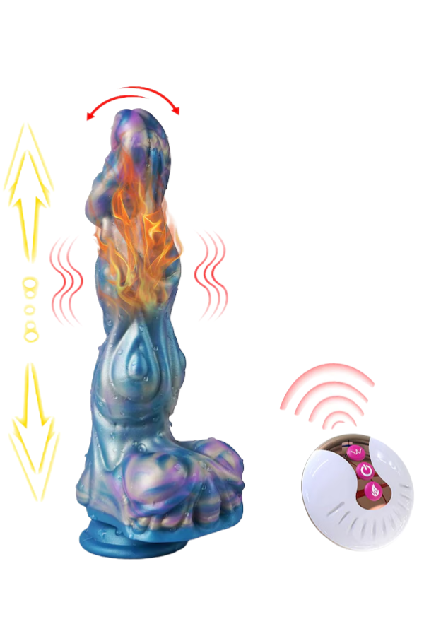Vibrador Rotador Werewolf Knotted Con Control Remoto 25,3 x 5,3 CM
