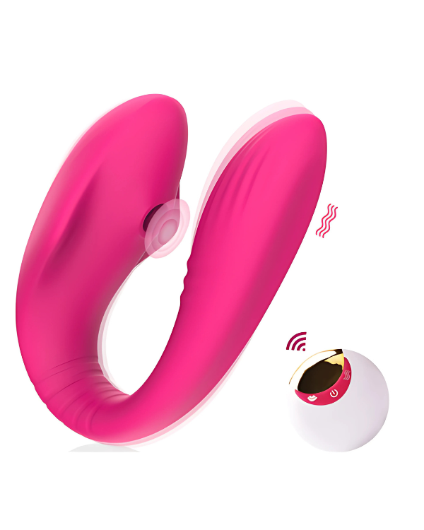 Vibrador y Succionador Mystic Pleasure Con Control Remoto