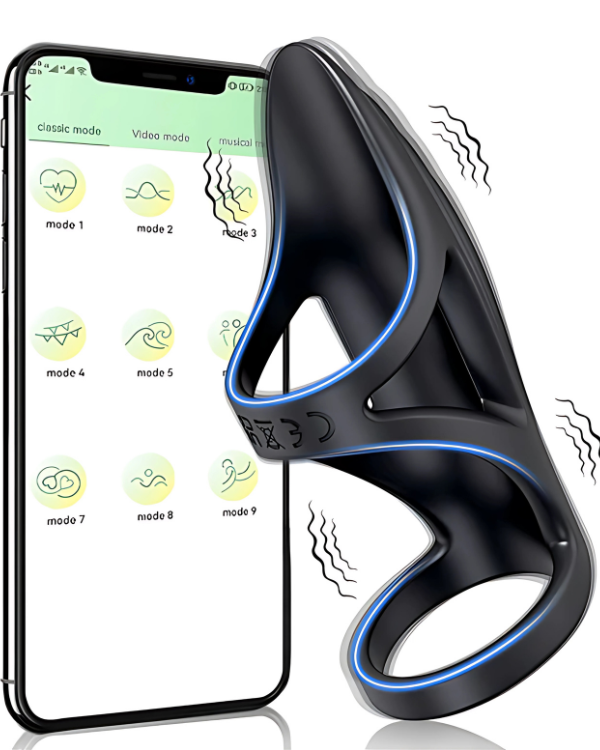 Centinela Anillo Vibrador con App y Doble Estimulación