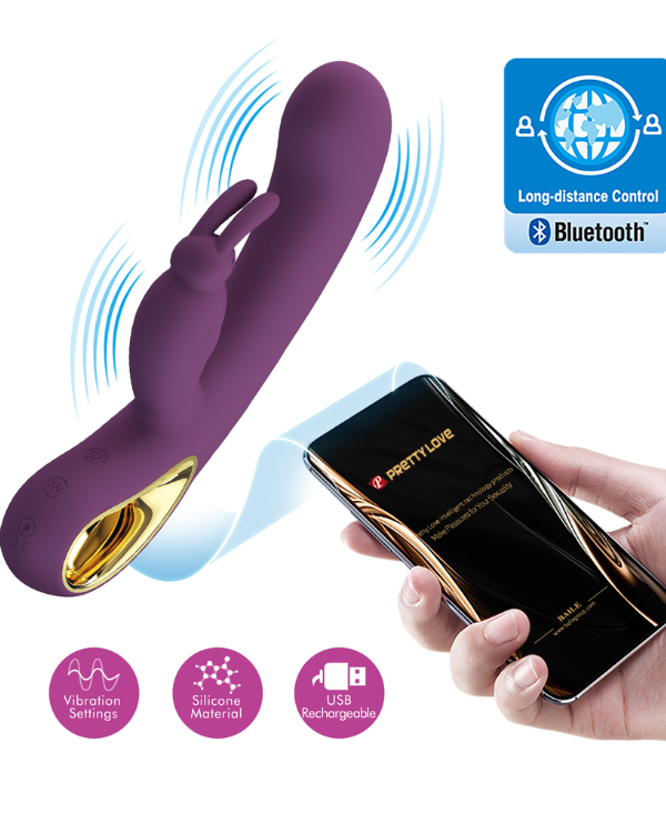 Vibrador Rabbit Dual Con Aplicación