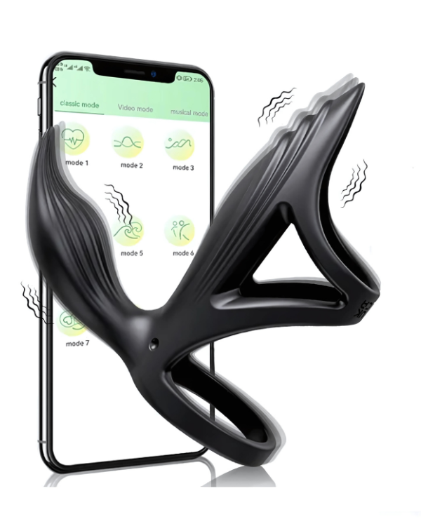 El Conquistador Anillo Vibrador con App y Doble Estimulación Inteligente