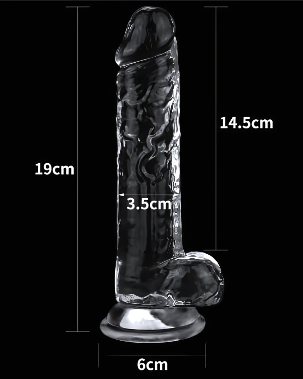 Dildo Transparente Exótico 19 x 3.5 CM