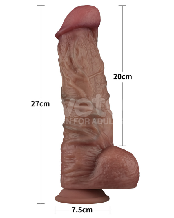 Dildo Ultra Realista Doble Capa XXL 27 x 6,5 CM
