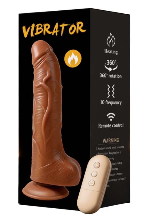 Vibrador Realista con Rotación 360° y Control Remoto 20,6 x 4 CM