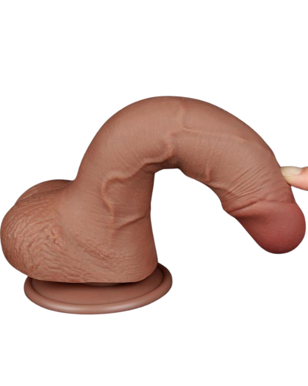 Dildo Piel Deslizante De Doble Capa 19.5 x 3.5 CM