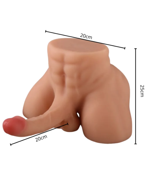Torso Masculino Realista con Dildo y Ano