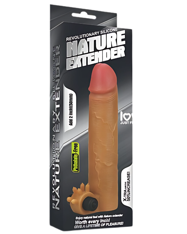 Funda para pene vibradora NatureExtender +5cm