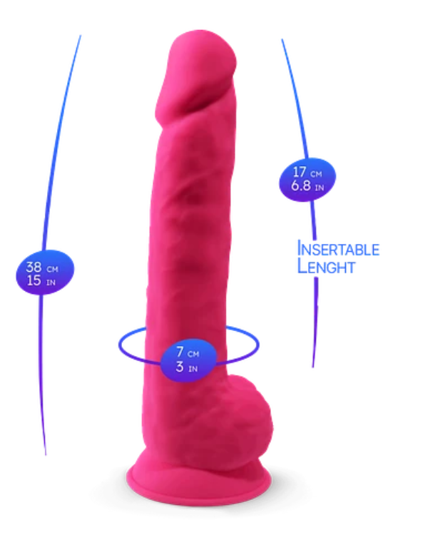 Dildo XXL Monster Modelo 15 Doble Densidad 38 x 7 CM