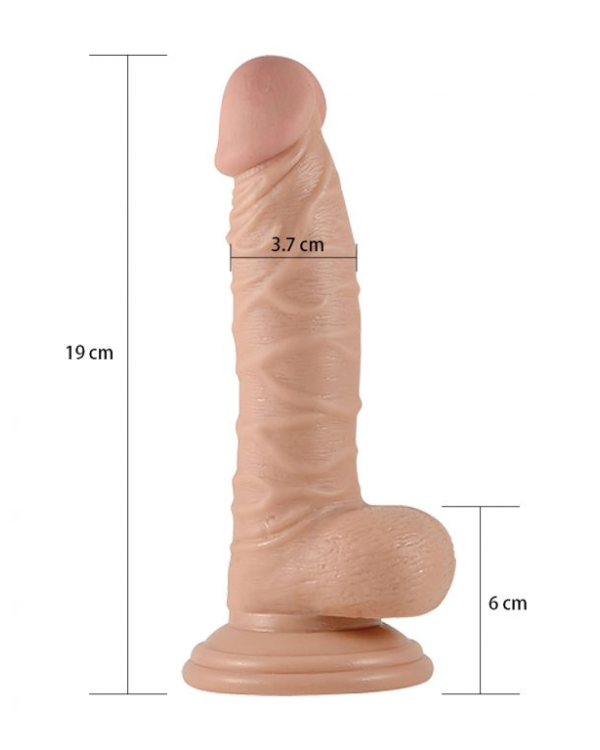 Consolador Ultra Realista con Ventosa 19 x 3,5 CM