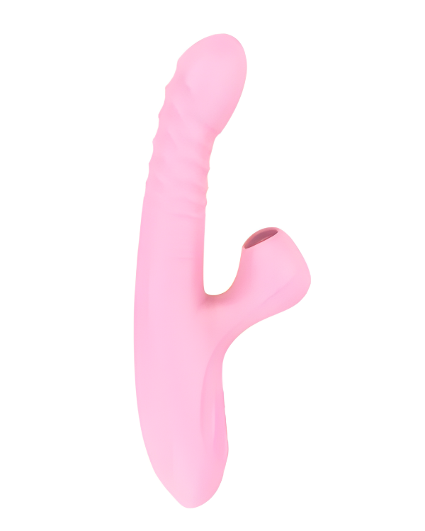 Vibrador Telescópico 3 en 1: Succión, Movimiento y Calor 42 °C