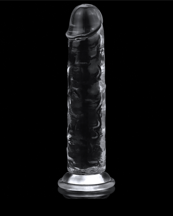 Dildo De Silicona Transparente 18 x 3.5 CM