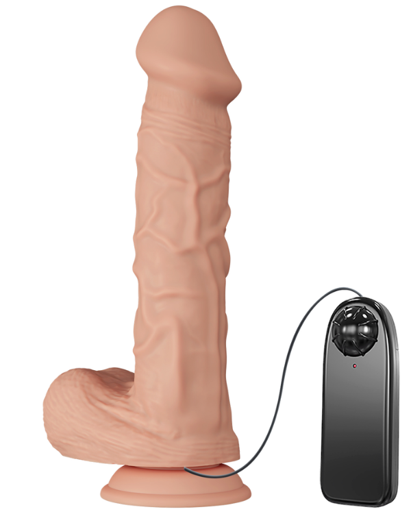 Dildo Con Vibración y Piel Deslizante 26 × 5,5 CM