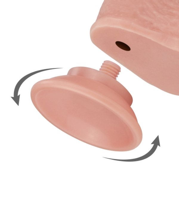 Consolador Real Feel de Doble Densidad con Ventosa 18 x 3.6 CM