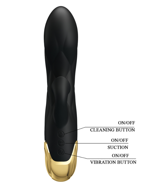 Vibrador Con Succionador Golden Desire