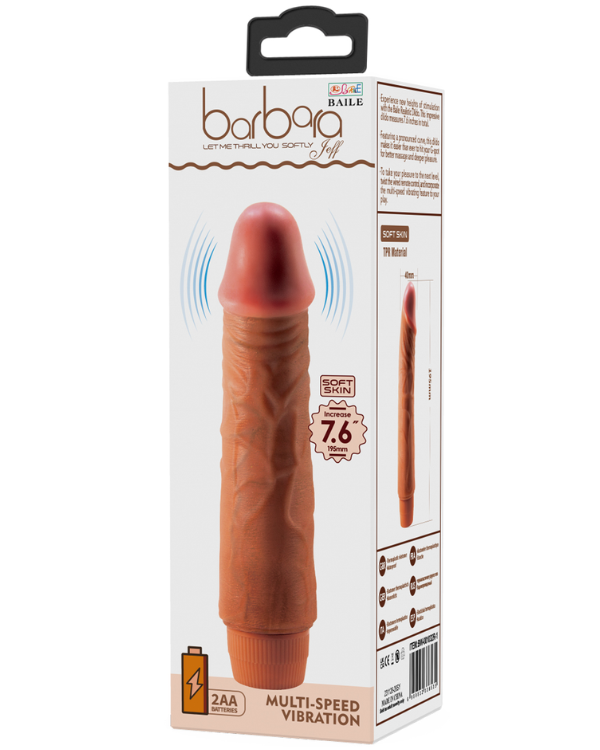 Consolador Vibrador Mulato Jeff 19,5 x 4 CM