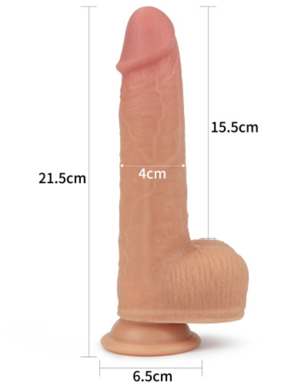 Dildo Giratorio Doble Capa Con Temperatura Nature Cock Anthony 21,5 x 4,2 CM