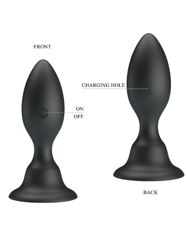 Plug Vibrador Con Base De Succion Recargable