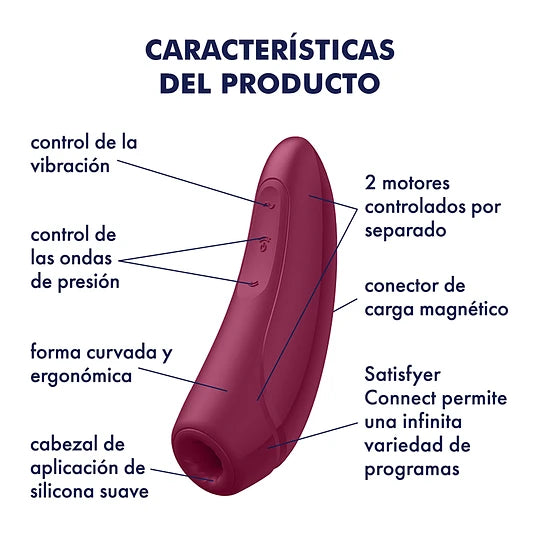 Satisfyer c/ Pulso De Aire Curvy 1 + Con Aplicación