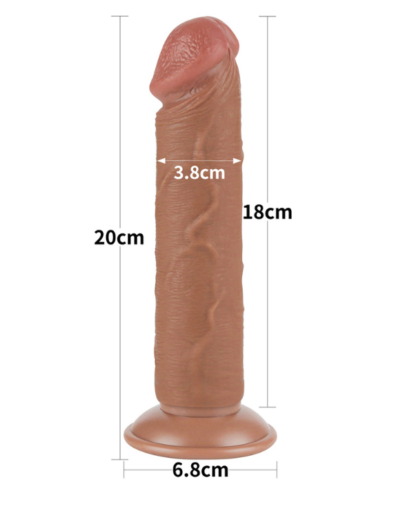 Dildo Masturbable Trigeño 20 x 3.8 CM