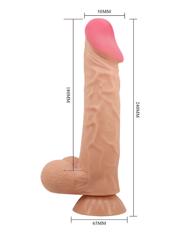 Dildo Realista Vibrador de Piel Suave