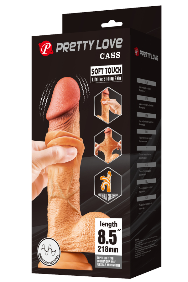 Dildo Realista Vibrador Cass Soft Touch 21,8 x 4,6 CM