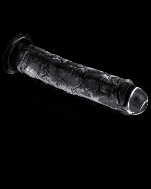 Dildo De Silicona Transparente 18 x 3.5 CM