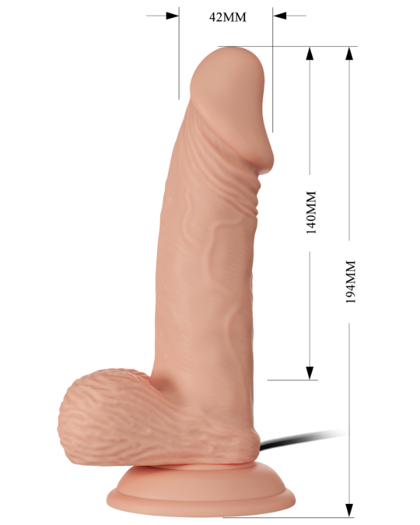 Consolador Vibrador Con Piel Deslizante 19.4 × 4.2 CM