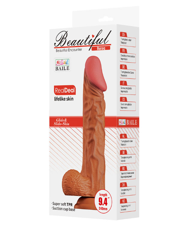 Dildo Realista Premium – Base con Ventosa y Textura Venosa