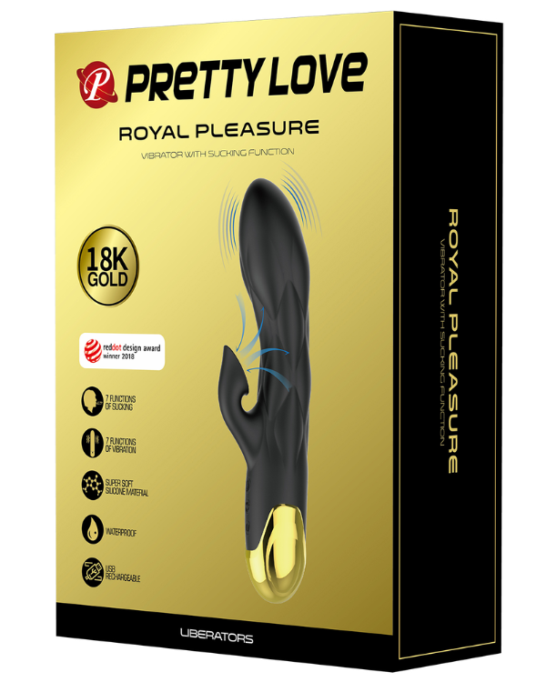 Vibrador Con Succionador Golden Desire