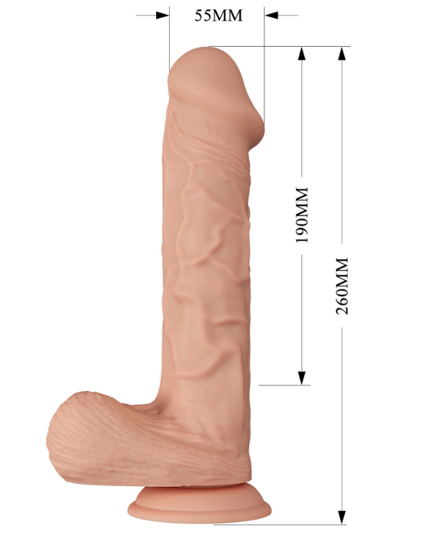 Dildo Con Vibración y Piel Deslizante 26 × 5,5 CM