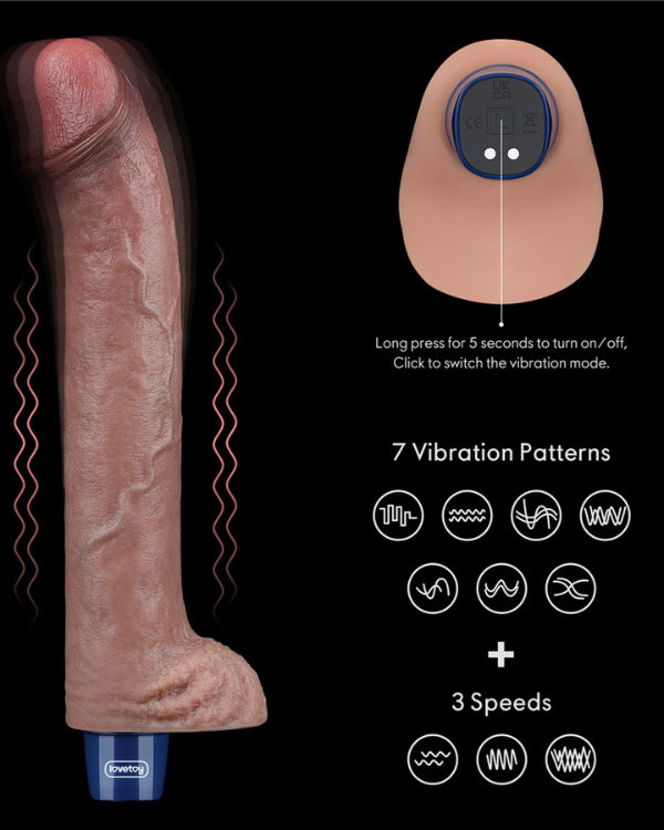 Consolador Vibrador Recargable Real Softer 27 x 4 CM