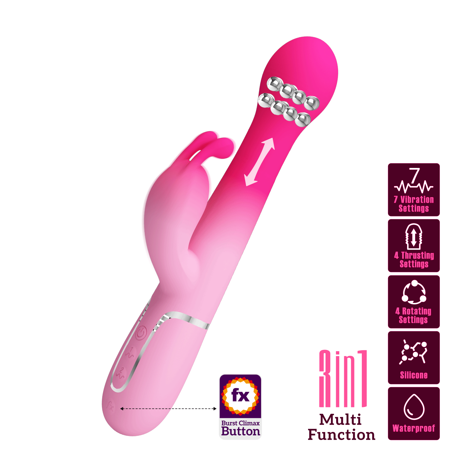Vibrador Rabbit Deluxe  Potencia, Movimiento y Orgasmos Intensos