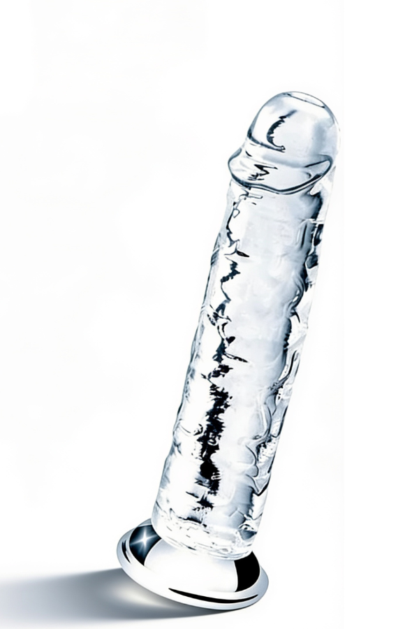 Dildo De Silicona Transparente 18 x 3.5 CM