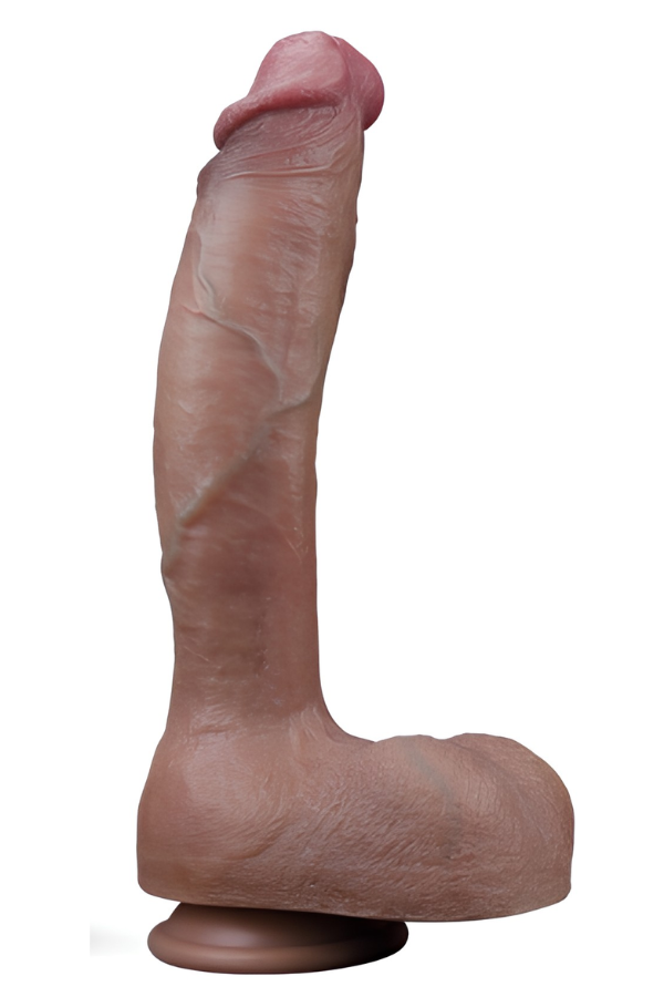 Dildo De Silicona Platino De Doble Capa  27 x  5,3 CM