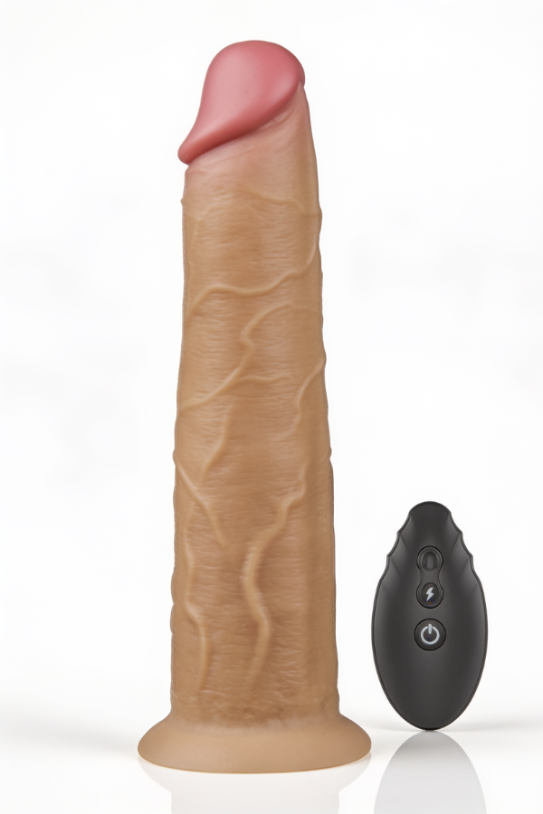 Consolador Vibrador Con Rotacion 360 Doble Capa De 20,5 x 4,8 CM